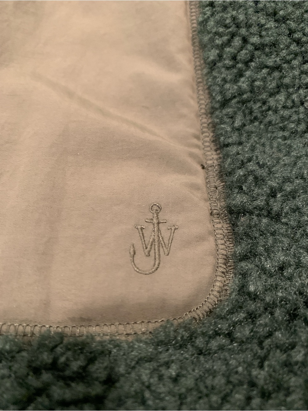 JW ANDERSON + UNIQLO Dark Green Sherpa Zip Jacket - Picture 10 of 12